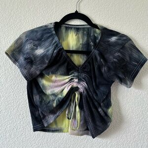 Tie-Dye Ruched Women's Top